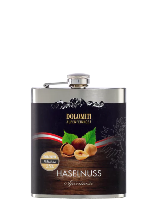 Haselnuss Premium Spirituose im Flachmann